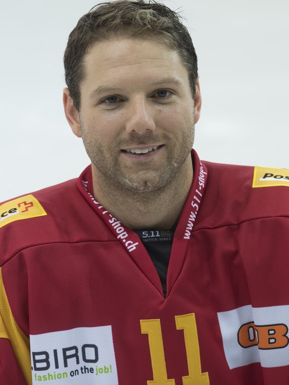 Tigers Aaron Gagnon posiert am Montag, 14. August 2017 in der Ilfishalle in, Langnau. (KEYSTONE/Marcel Bieri)