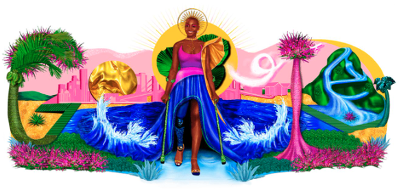 Google-Doodle, 8. Februar 2023: Mama Cax, Model aus Haiti