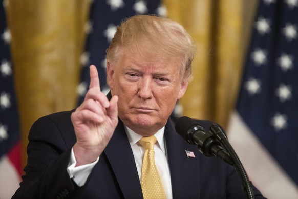 epa07710966 US President Donald J. Trump participates in the Presidential social media summit, in the East Room of the White House in Washington, DC, USA, 11 July 2019. EPA/MICHAEL REYNOLDS