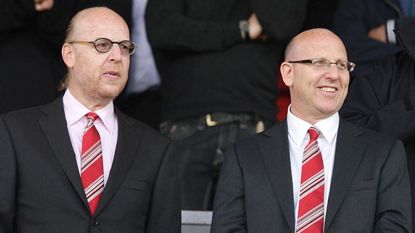 Joel and Avram Glazer file photo File photo dated 24/04/2010 of Manchester United, ManU directors Joel right and Avram Glazer. Issue date: Wednesday October 6, 2021. FILE PHOTO Editorial use only. Max ...