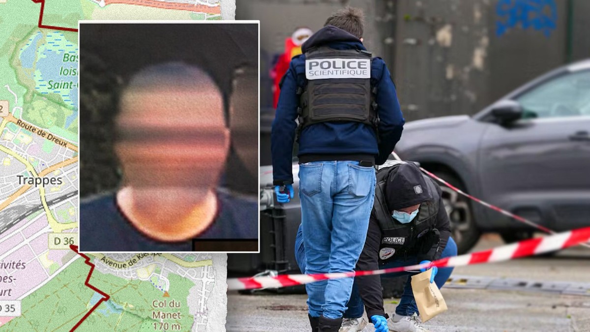 Le suspect de l'attentat de Trappes, Kevin T. Des policiers sur les lieux du drame.