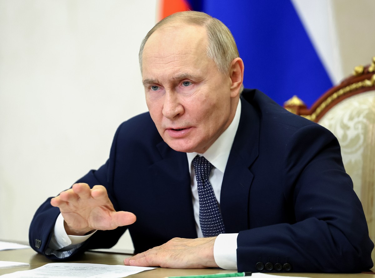Russian President Vladimir Putin holds a meeting with heads of the Russia's constituent entities who were elected during the single voting day, via videoconference at the Kremlin in Moscow, Russi ...