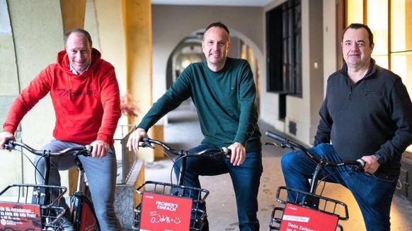 2022 gingen sie gemeinsam an den Start: Thomas Binggeli, Markus Bacher und Guido Honegger (von links).