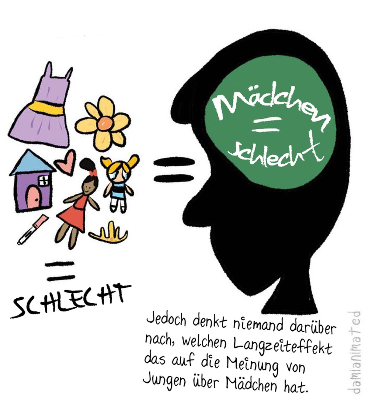 Kleine Jungen lernen Sexismus