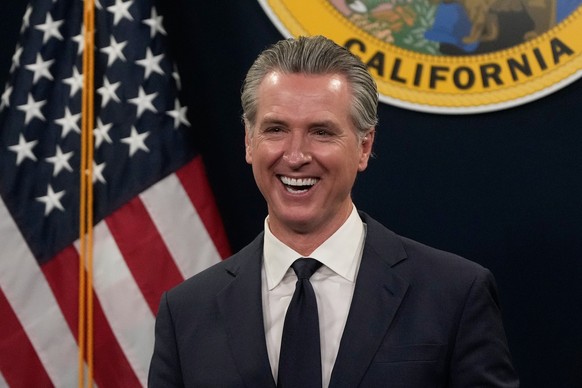 California Gov. Gavin Newsom speaks about his state budget proposal Thursday, May 14, 2026, in Sacramento, Calif. (AP Photo/Jeff Chiu)
Gavin Newsom