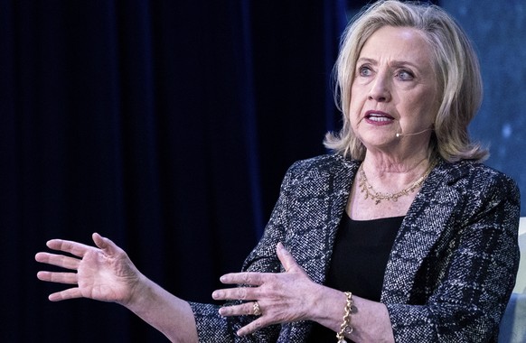 Hillary Clinton speaks at the Clinton Global Initiative, Tuesday, Sept. 20, 2022, in New York. (AP Photo/Julia Nikhinson)
