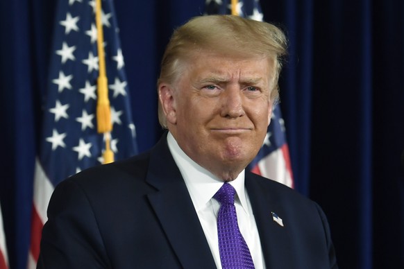 President Donald Trump speaks during a news conference at his Trump National Golf Club in Bedminster, N.J., Saturday, Aug. 15. (AP Photo/Susan Walsh)
Donald Trump