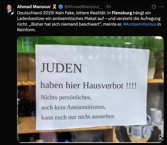 Antisemitisches Plakat in Flensburg