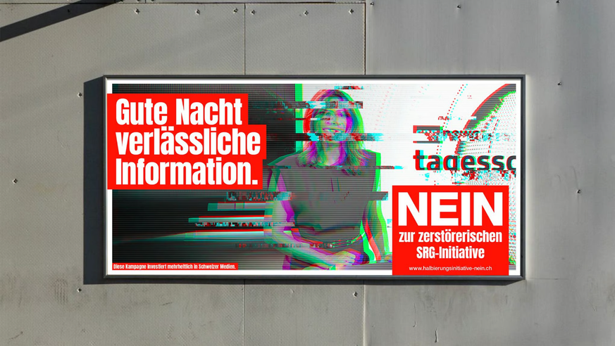 Plakat der Nein-Kampagne zur Halbierungsinitiative