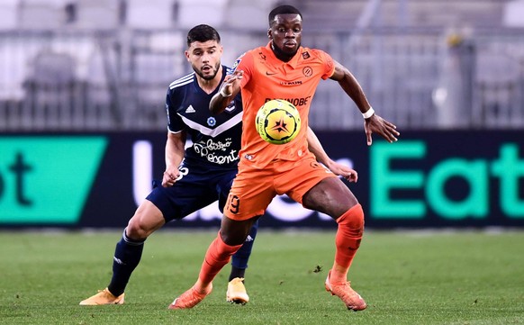 19 STEPHY ALVARO MAVIDIDI MHSC - 23 LORIS BENITO BOR FOOTBALL : Bordeaux vs Montpellier - Ligue 1 Uber Eats - 07/11/2020 FEP/Panoramic PUBLICATIONxNOTxINxFRAxITAxBEL