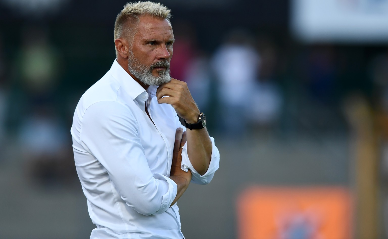 Grasshopper&#039;s coach Thorsten Fink during the Super League soccer match FC Lugano against Grasshopper Club Zuerich, at the Cornaredo stadium in Lugano, Saturday, August 11, 2018. (KEYSTONE/Ti-Pres ...