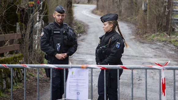 Disappearance Of Little Emile - Remains Found - Le Vernet A police checkpoint is blocking the dirt road leading up to the hamlet of Haut-Vernet, France, Vernet, on april 01, 2024. The remains of Emile ...