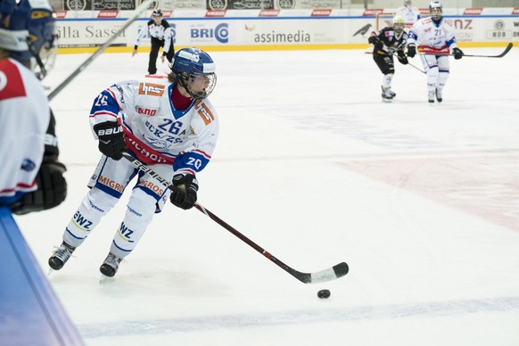 Alina Mueller (26) of the ZSC Lions women&#039;s ice hockey team in action during a championship game against the Ladies Team Lugano at Resega arena in Lugano, Switzerland, on November 26, 2017. (KEYS ...