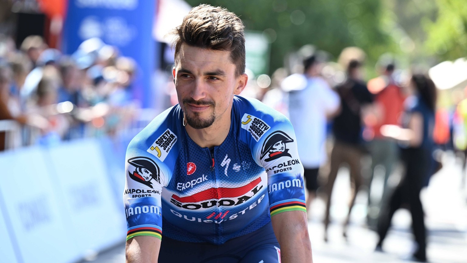 18-01-2024 Tour Down Under Tappa 03 Tea Tree Gully - Campbelltown 2024, Soudal - Quick Step Alaphilippe, Julian Tea Tree Gully PUBLICATIONxNOTxINxITAxFRAxNED