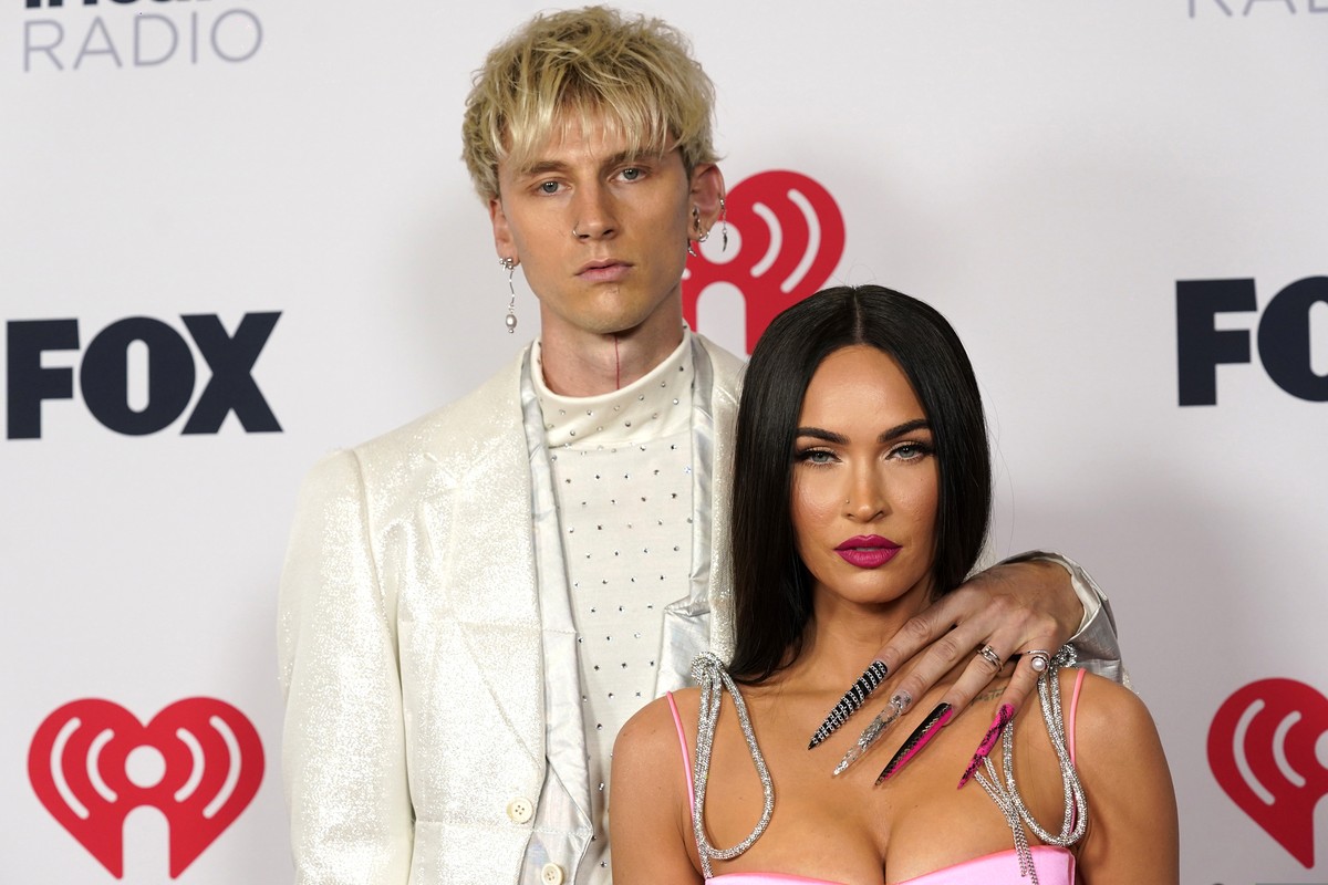 FILE - Megan Fox, right, and Machine Gun Kelly attend the iHeartRadio Music Awards on May 27, 2021, in Los Angeles. (AP Photo/Chris Pizzello, File)
Megan Fox,Machine Gun Kelly,MGK