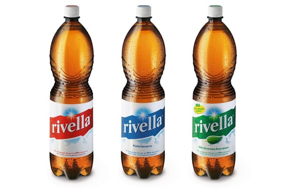 HANDOUT - Moderner, frischer, dynamischer: zum 55 Jahre-Jubilaeum prasentiert sich Rivella in einem neuen Look. Ueberarbeitet wurde neben dem Logo auch Form und Farbe der Flaschen. Rivella gruen kommt ...