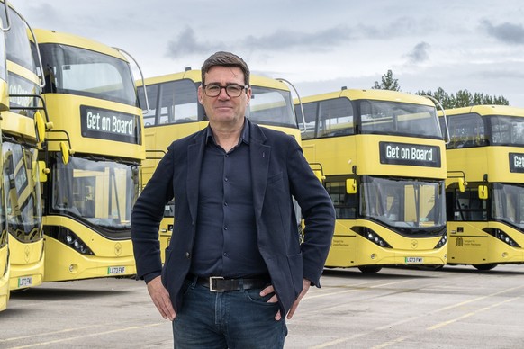 Andy Burnham Bus Manchester