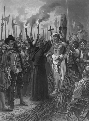 Atahualpa wird von den Konquistadoren hingerichtet.&nbsp;
