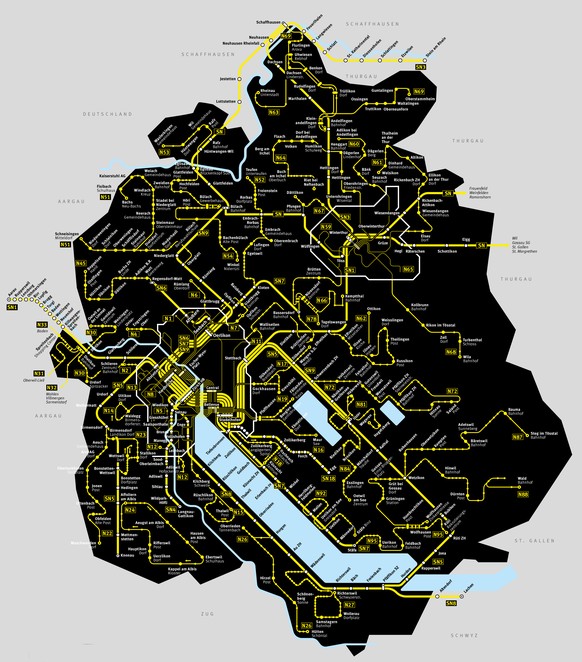 Für nur fünf Franken mehr: Das Zürcher Nachtnetz am Wochenende.&nbsp;