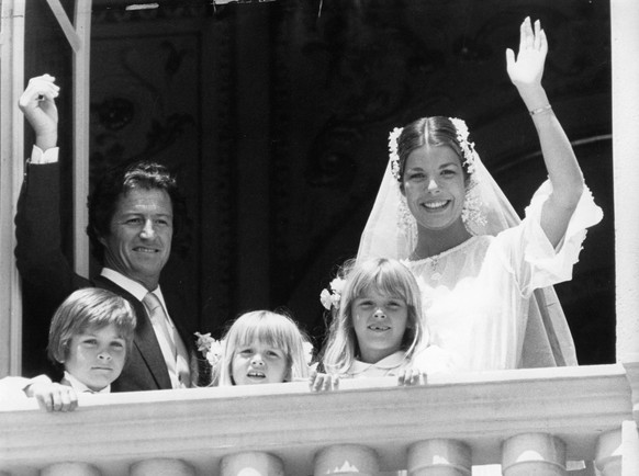 28.06.1978 Hochzeit in MONACO: Prinzessin Caroline von Monaco mit Ehemann Philippe Junot