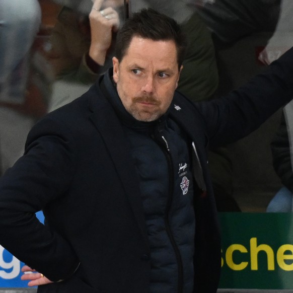 Rapperswils Head Coach Stefan Hedlund, beim Eishockey-Qualifikationsspiel der National League, zwischen den SCL Tigers und den SC Rapperswil-Jona Lakers, am Freitag 15. November 2024, in der Emmental  ...