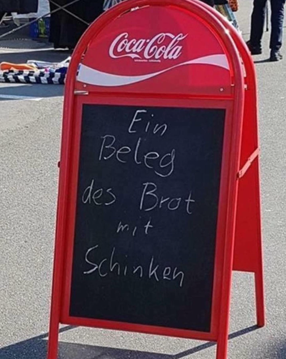 Fail beim Sandwich: Beleg des Brot