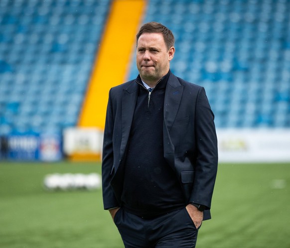 Mandatory Credit: Photo by Kirk O Rourke/Rangers FC/Shutterstock 14041535o Rangers manager Michael Beale on the pitch before the Scottish Premiership match Rugby Park, Kilmarnock. Kilmarnock v Rangers ...