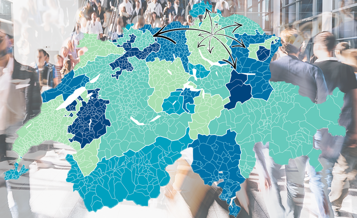 Pendler Schweiz Grafik
