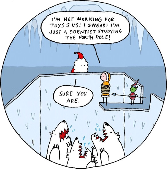 isländische Karikaturist Hugleikur Dagsson Weihnachts Comics