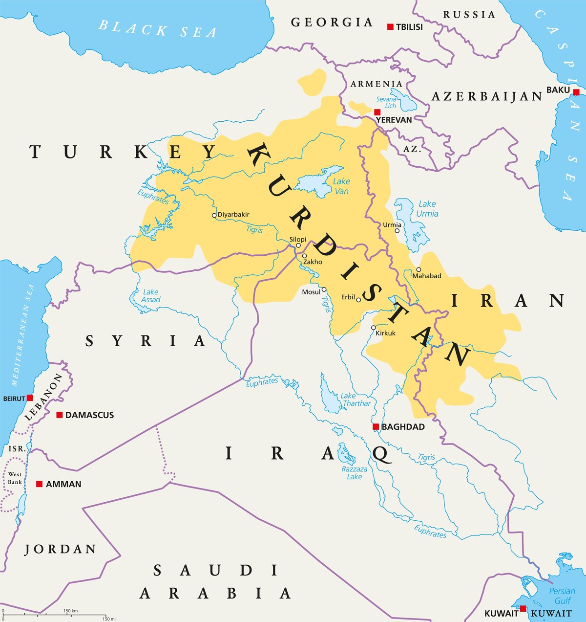 Karte: Kurdistan