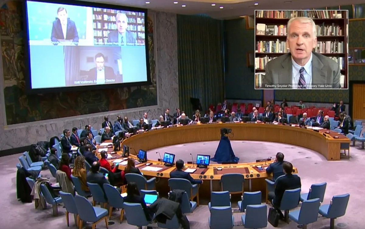 Timothy Snyder sprach als Experte vor dem UNO-Sicherheitsrat zum Fall Ukraine.