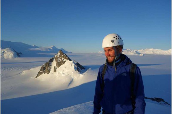 Sebastian Rosier at Pine Island Glacier in 2015.