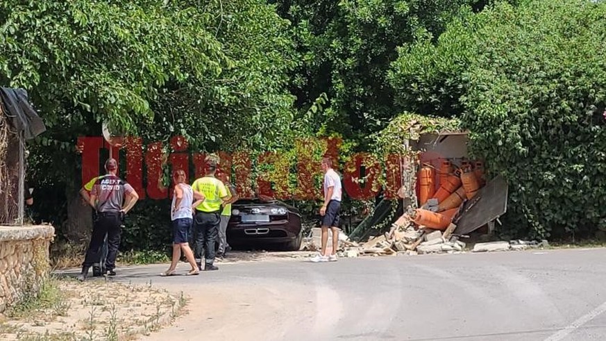 Cristiano Ronaldo soll das Auto nicht selber gefahren haben.