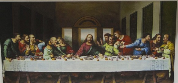 Zum Vergleich: Da Vincis Abendmahl.