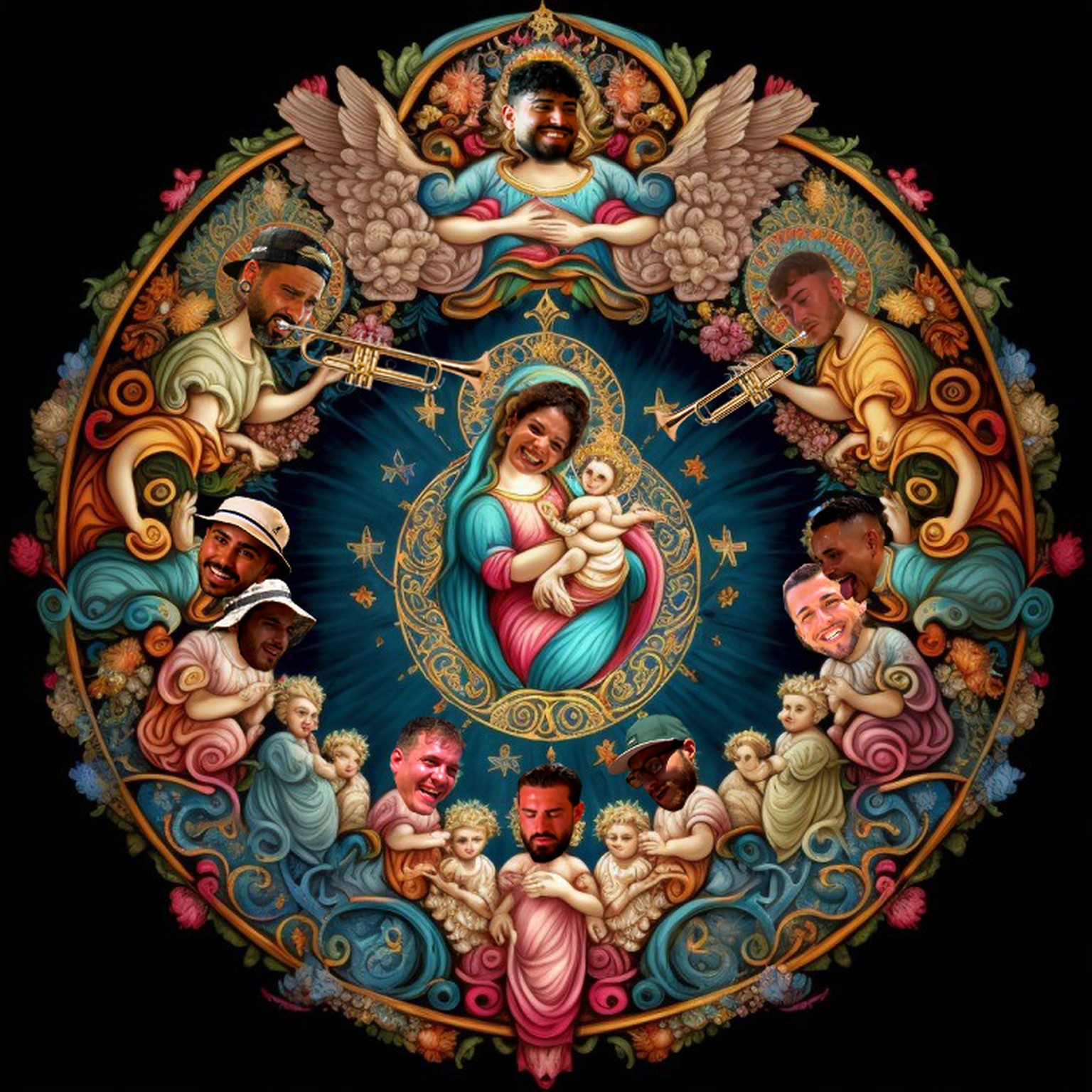 Was für ein creepy kleiner Jesus, Himmel, Midjourney!