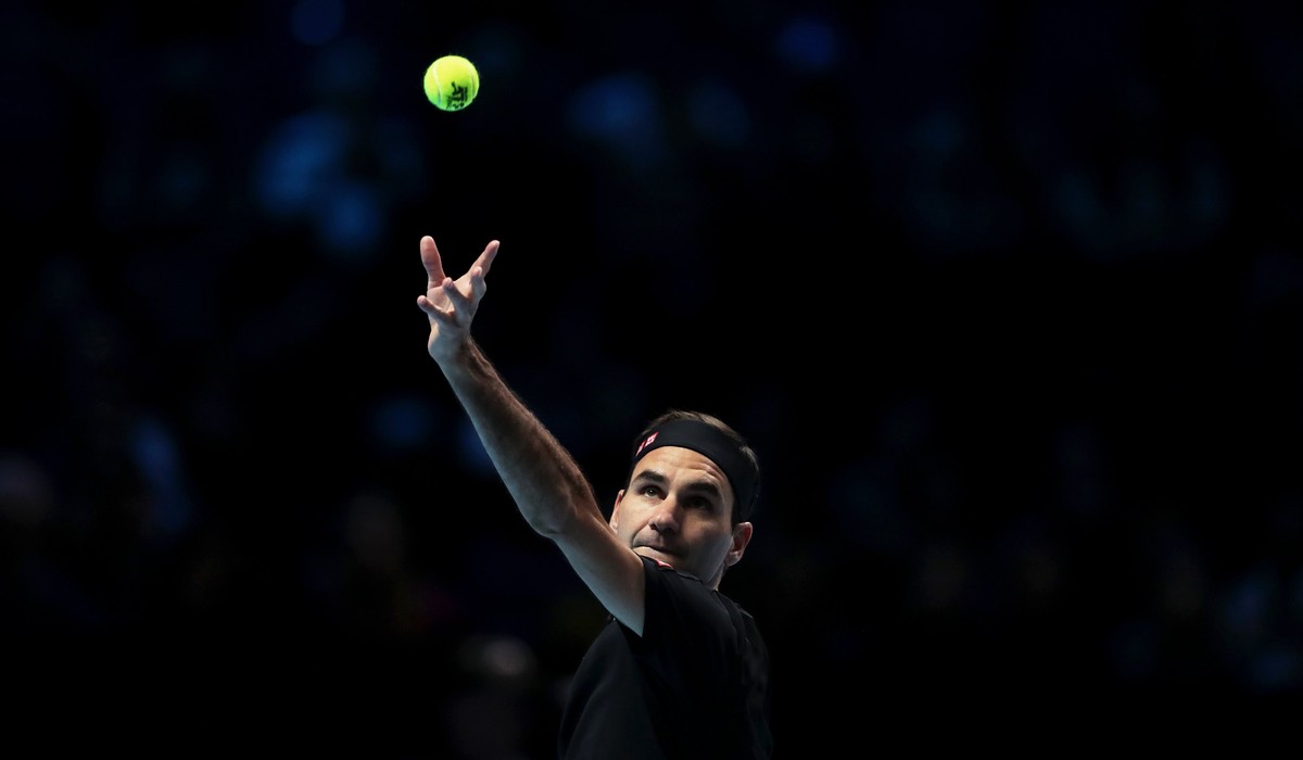 Federers Aufschlag ist ein Schlüssel fürs Duell mit Djokovic.