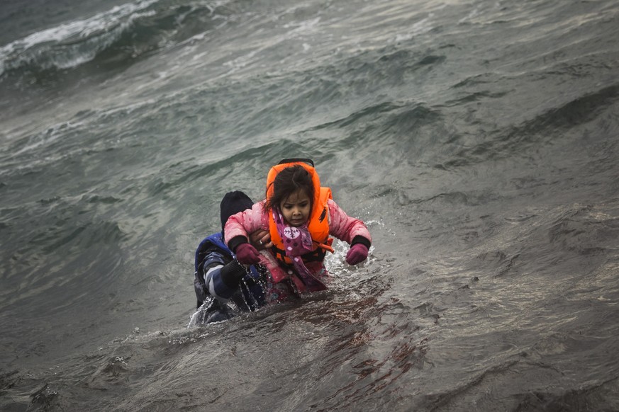 Gerettet auf Lesbos.