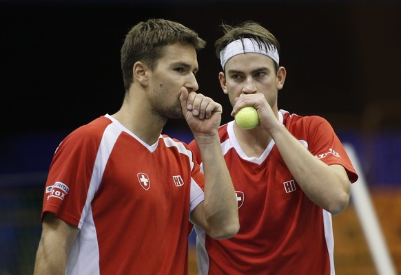 Das Duo Chiudinelli/Lammer holte in Novi Sad den entscheidenden dritten Punkt gegen Serbien.