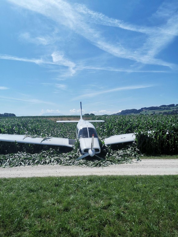 Notlandung im Maisfeld bei Reitnau