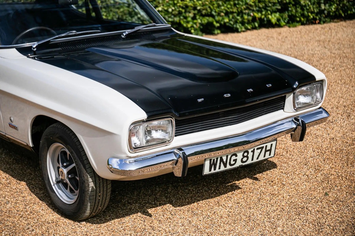 Jamie Oliver's 1970 Ford Capri 3000GT – with the Essex V6.
https://www.classiccarauctions.co.uk/1970-ford-capri-3000gt-mk1-recc32267-1-stoneleigh-0924?pn=1&amp;el=6759&amp;pp=100