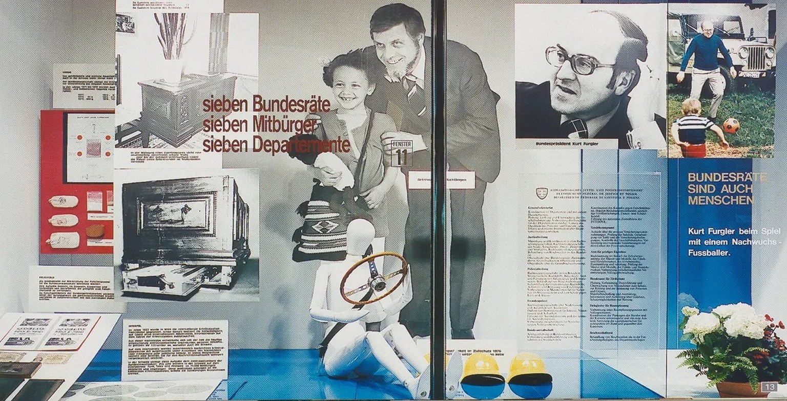 Schaufenster «Die sieben Bundesräte», 1975.
https://swisscovery.slsp.ch/permalink/41SLSP_NETWORK/1ufb5t2/alma991110847879705501
