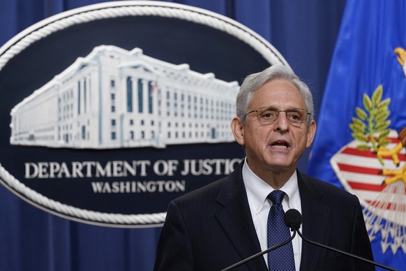 Attorney General Merrick Garland speaks at the Justice Department Thursday, Aug. 11, 2022, in Washington. (AP Photo/Susan Walsh)
Merrick Garland