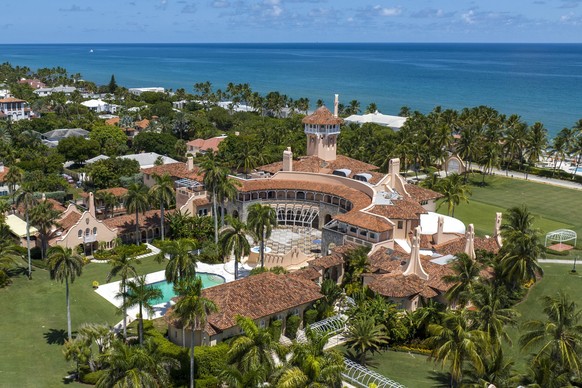 FILE - An aerial view of former President Donald Trump&#039;s Mar-a-Lago club in Palm Beach, Fla., on Aug. 31, 2022. A federal judge has appointed Raymond Dearie, a veteran New York jurist to serve as ...