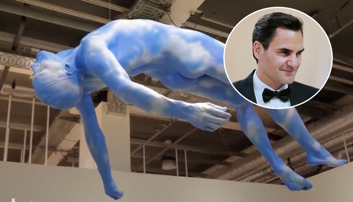 Ce moulage de Roger Federer nu a été vendu 320 000 francs suisses à Art Basel.