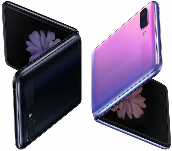 Das Galaxy Z Flip kommt in Schwarz und Violett.