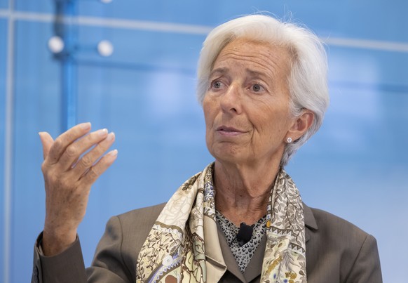 epa07690009 (FILE) - International Monetary Fund Managing Director Christine Lagarde speaks at American Enterprise Institute in Washington, DC, USA, 05 June 2019 (reissued 02 July 2019). Reports on 02 ...