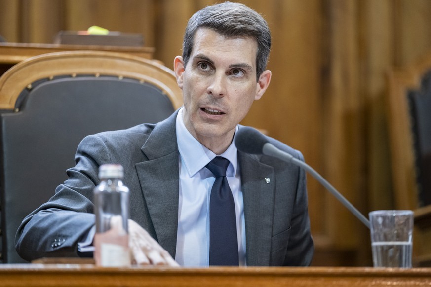 Thierry Burkart, FDP-AG, spricht zur Kleinen Kammer, an der Sommersession der Eidgenoessischen Raete, am Mittwoch, 3. Juni 2026 im Staenderat in Bern. (KEYSTONE/Alessandro della Valle)