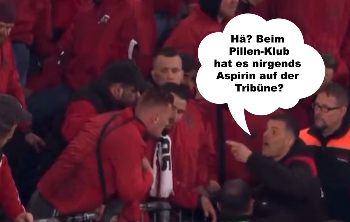 Xhaka streitet mit Leverkusen-Fan – das wurde wirklich gesagt (Pillen-Meme)