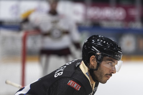 Gotterons Mauro Joerg freut sich nach seinem Tor zum 1:0 beim Eishockey Meisterschaftsspiel der National League zwischen dem HC Fribourg Gotteron und dem Geneve-Servette HC, am Freitag, 15. Oktober 20 ...