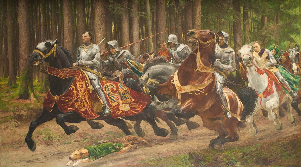 Fuite de Charles le Téméraire. Peinture d’Eugène Burnand en 1894, à l’apogée de l’historicisme et de la formation identitaire de l’État fédéral.
https://commons.wikimedia.org/wiki/File:La_Fuite_de_Cha ...
